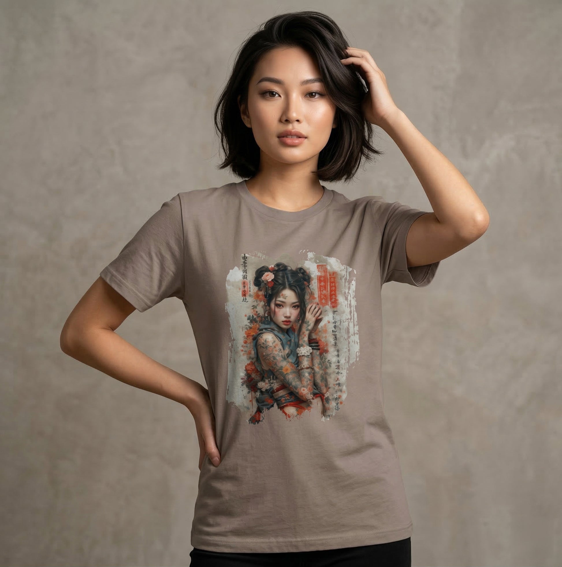 Samurai Bloom T-Shirt - Japanese Art Unisex Cotton Tee - LucyKay store