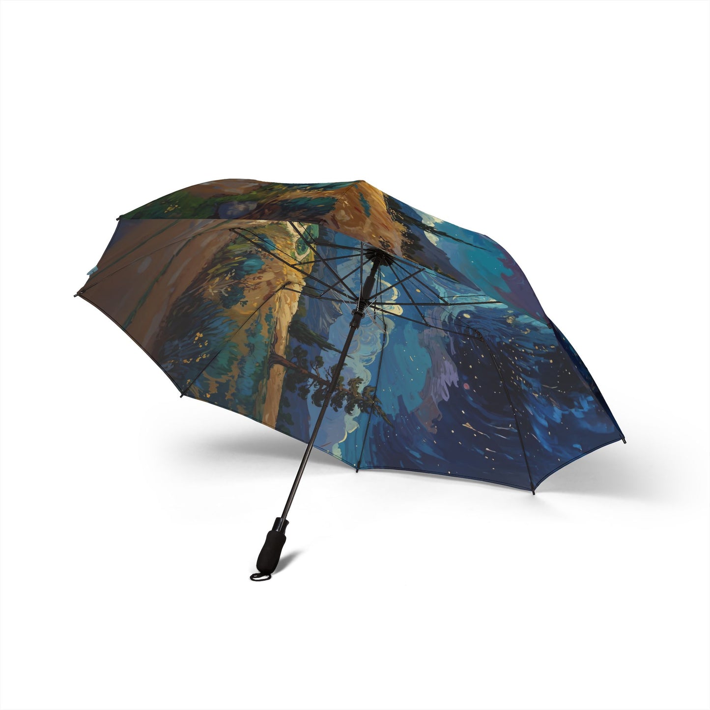 Artistic Foldable Umbrella - Scenic Starry Landscape Design - LucyKay store