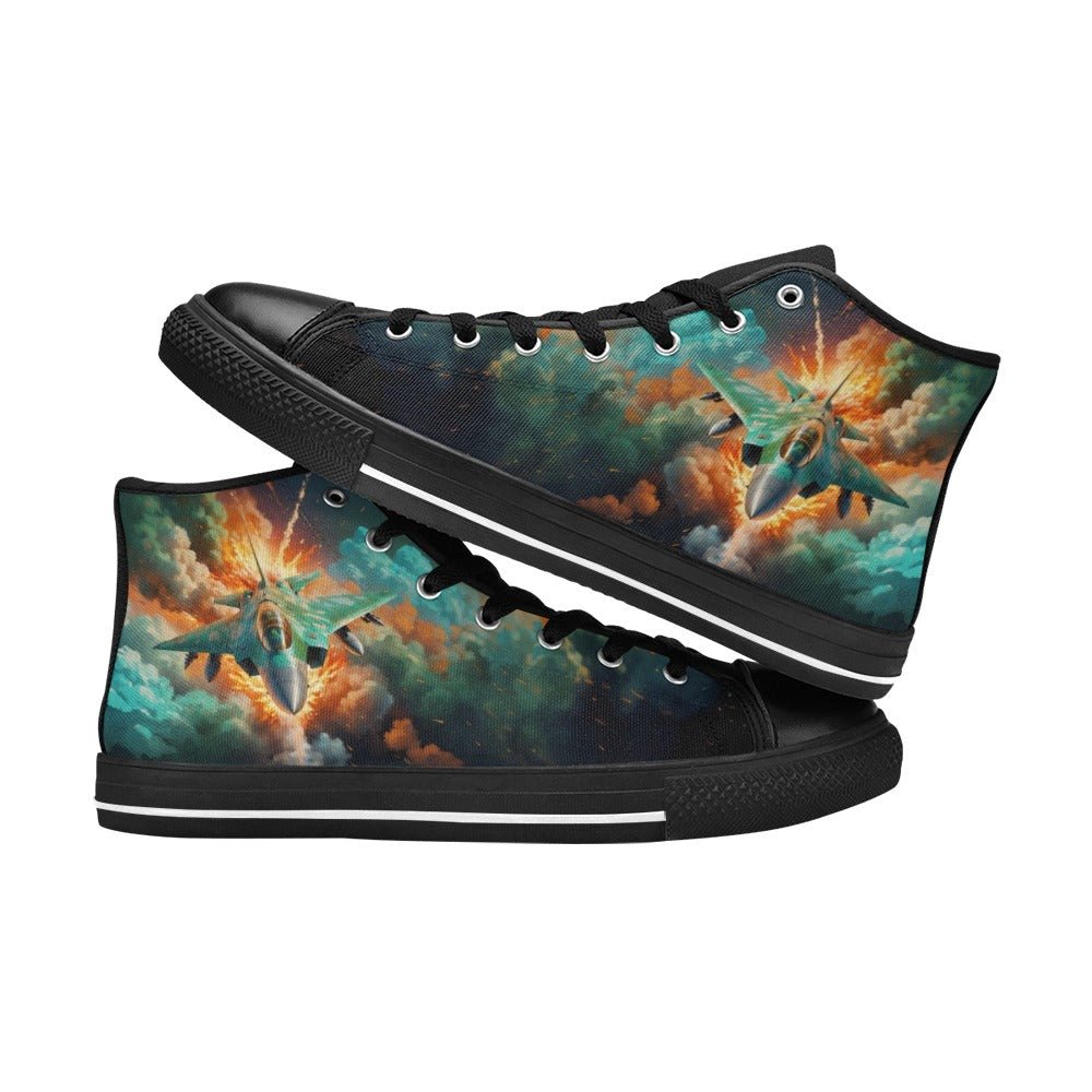Fighter Jet High - Top Canvas Shoes for Big Kids! - LucyKay store