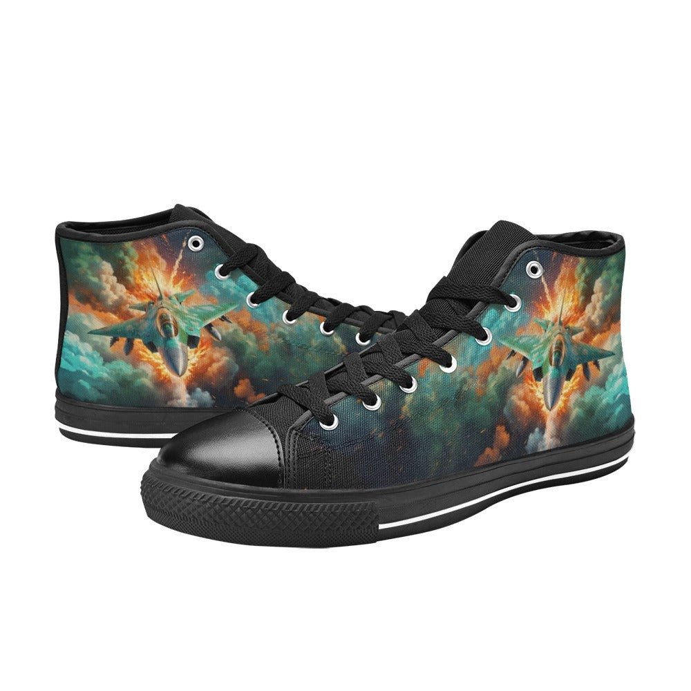 Fighter Jet High - Top Canvas Shoes for Big Kids! - LucyKay store