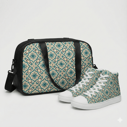 The Daily Driver Gym Duffle - Teal Mosaic Edition - LucyKay store