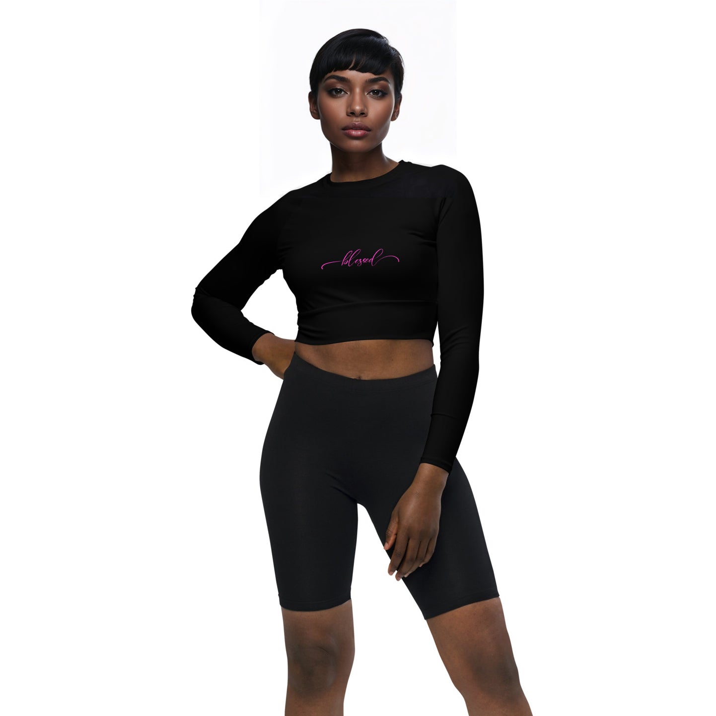 Long Sleeve Crop Top | Eco - Friendly Recycled Athletic Wear - LucyKay store