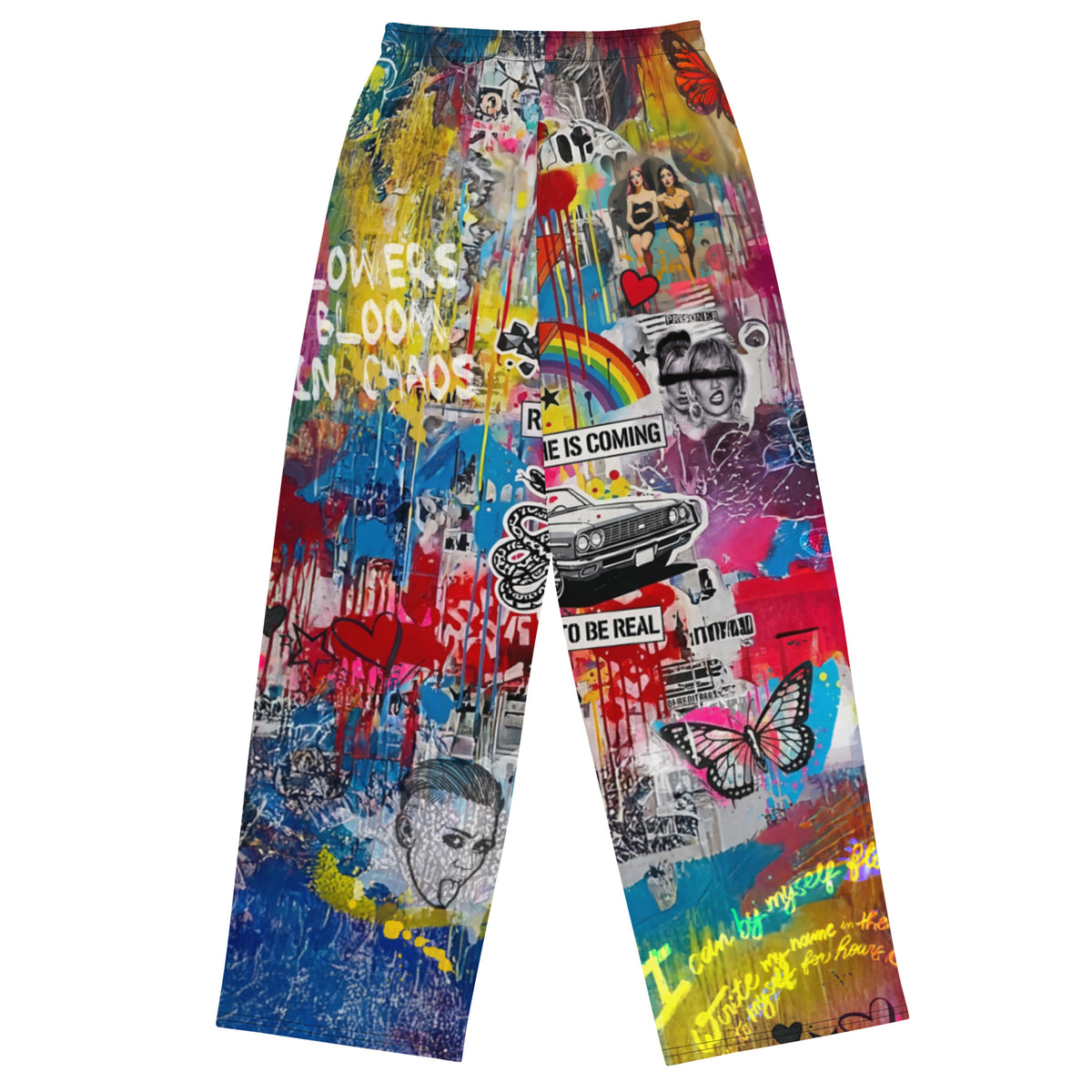 Miley Cyrus Joggers – Graffiti Print Streetwear Track Pants - LucyKay store