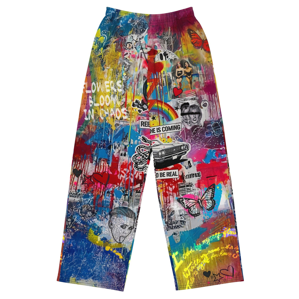Miley Cyrus Joggers – Graffiti Print Streetwear Track Pants - LucyKay store