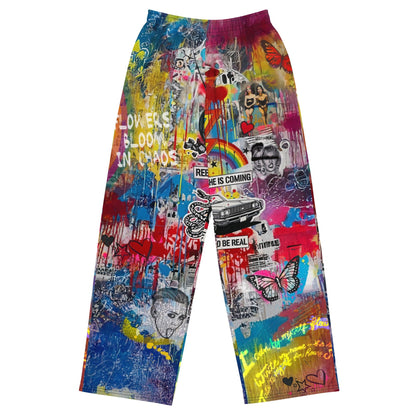 Miley Cyrus Joggers – Graffiti Print Streetwear Track Pants - LucyKay store
