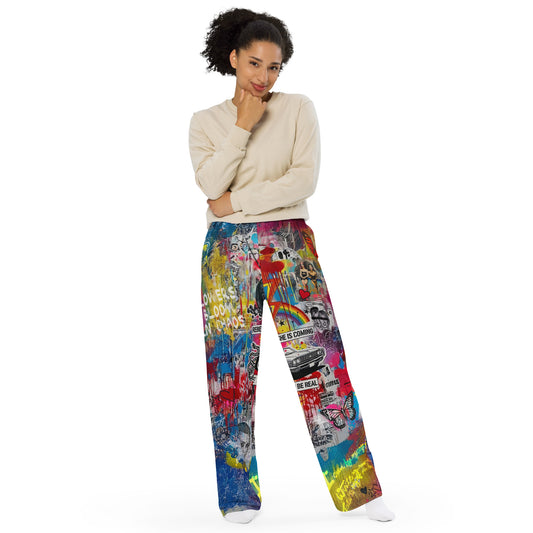 Miley Cyrus Joggers – Graffiti Print Streetwear Track Pants - LucyKay store