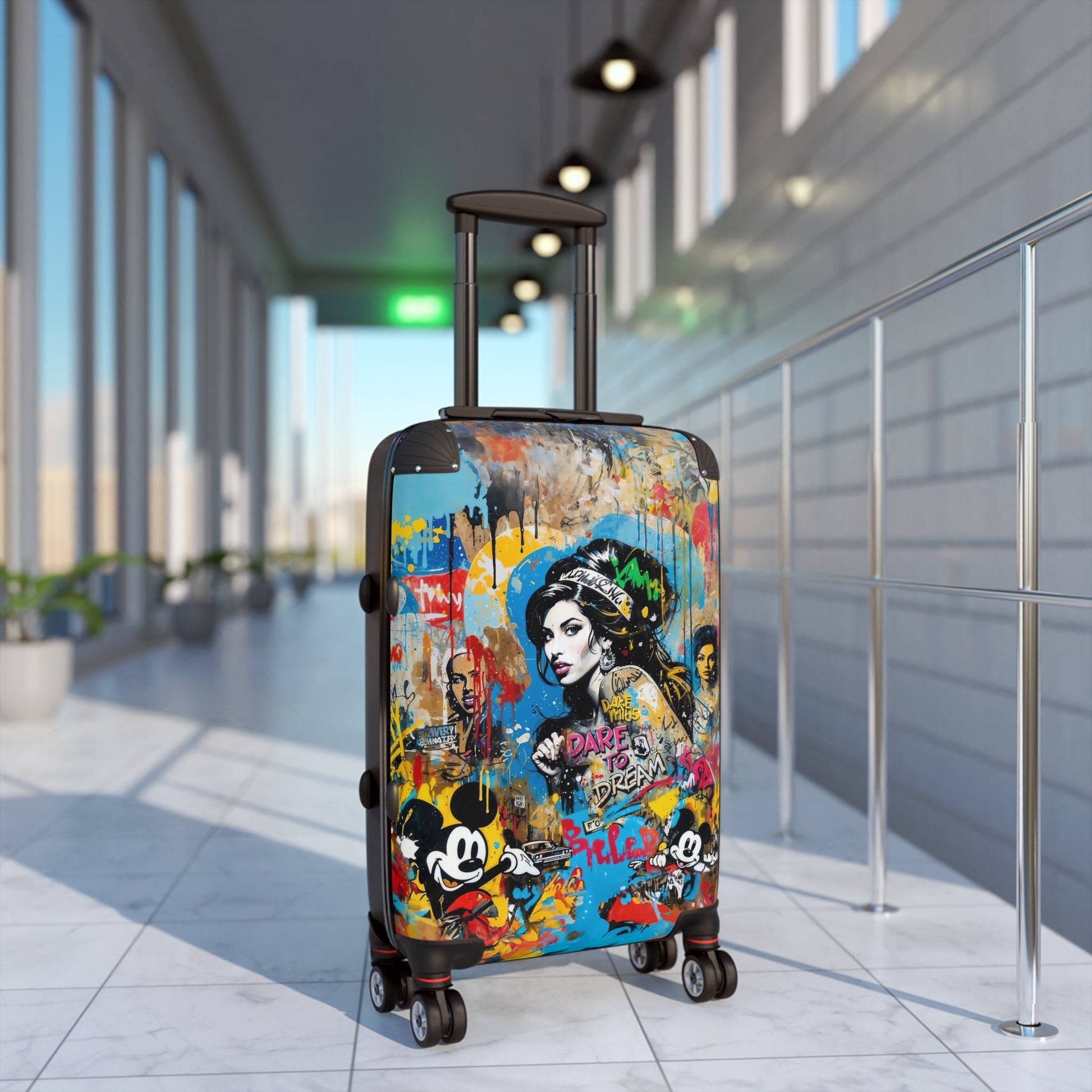 Amy Winehouse Suitcase - Graffiti Pop Art Luggage - LucyKay store