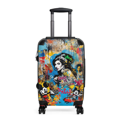 Amy Winehouse Suitcase - Graffiti Pop Art Luggage - LucyKay store