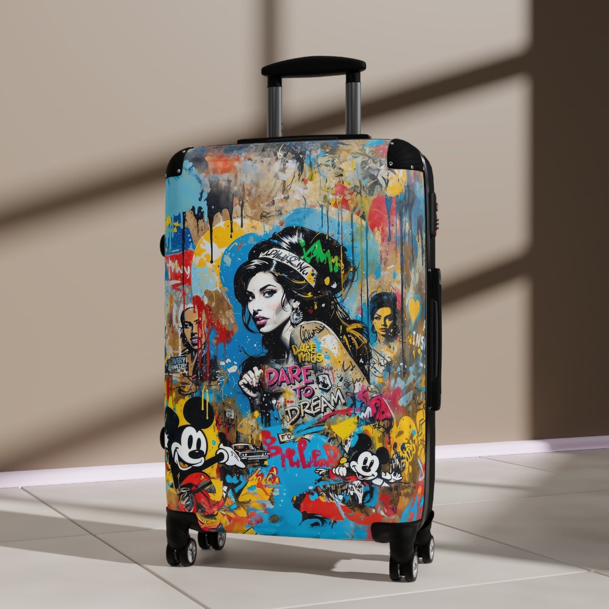 Amy Winehouse Suitcase - Graffiti Pop Art Luggage - LucyKay store