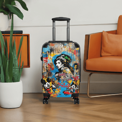 Amy Winehouse Suitcase - Graffiti Pop Art Luggage - LucyKay store