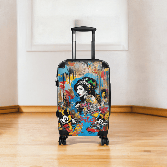 Amy Winehouse Suitcase - Graffiti Pop Art Luggage - LucyKay store