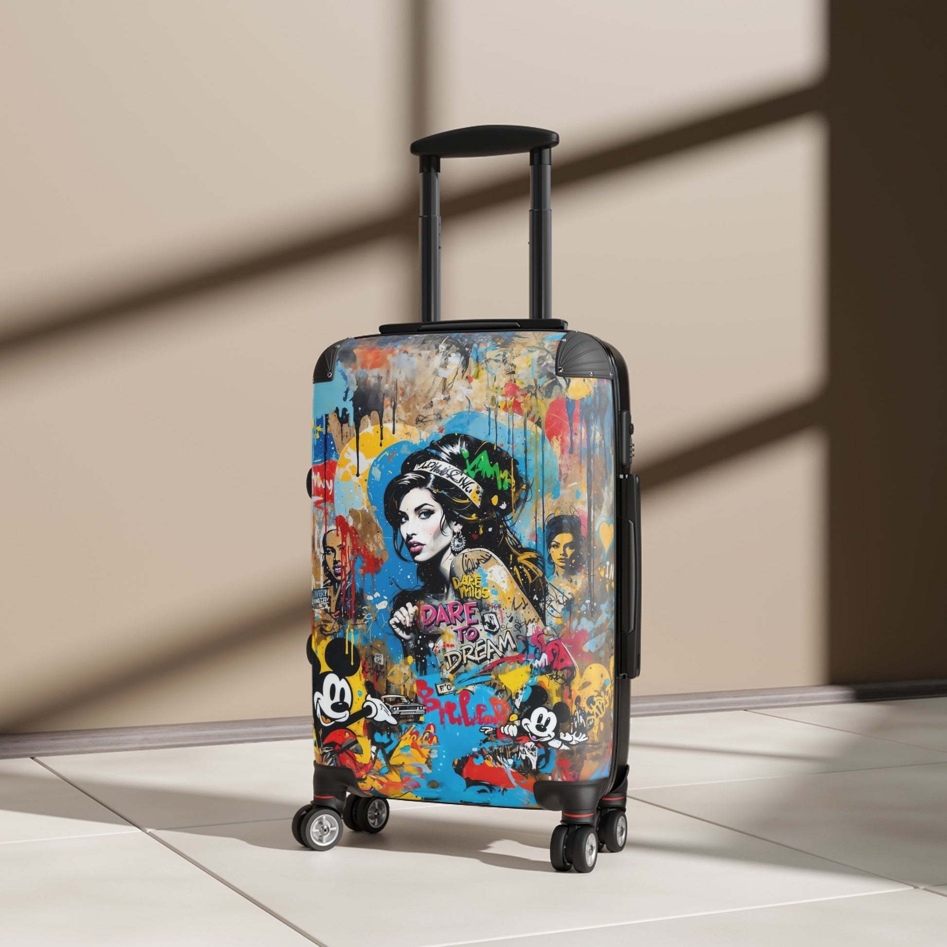 Amy Winehouse Suitcase - Graffiti Pop Art Luggage - LucyKay store