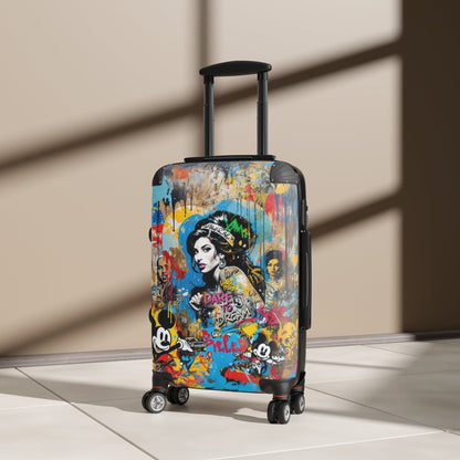Amy Winehouse Suitcase - Graffiti Pop Art Luggage - LucyKay store