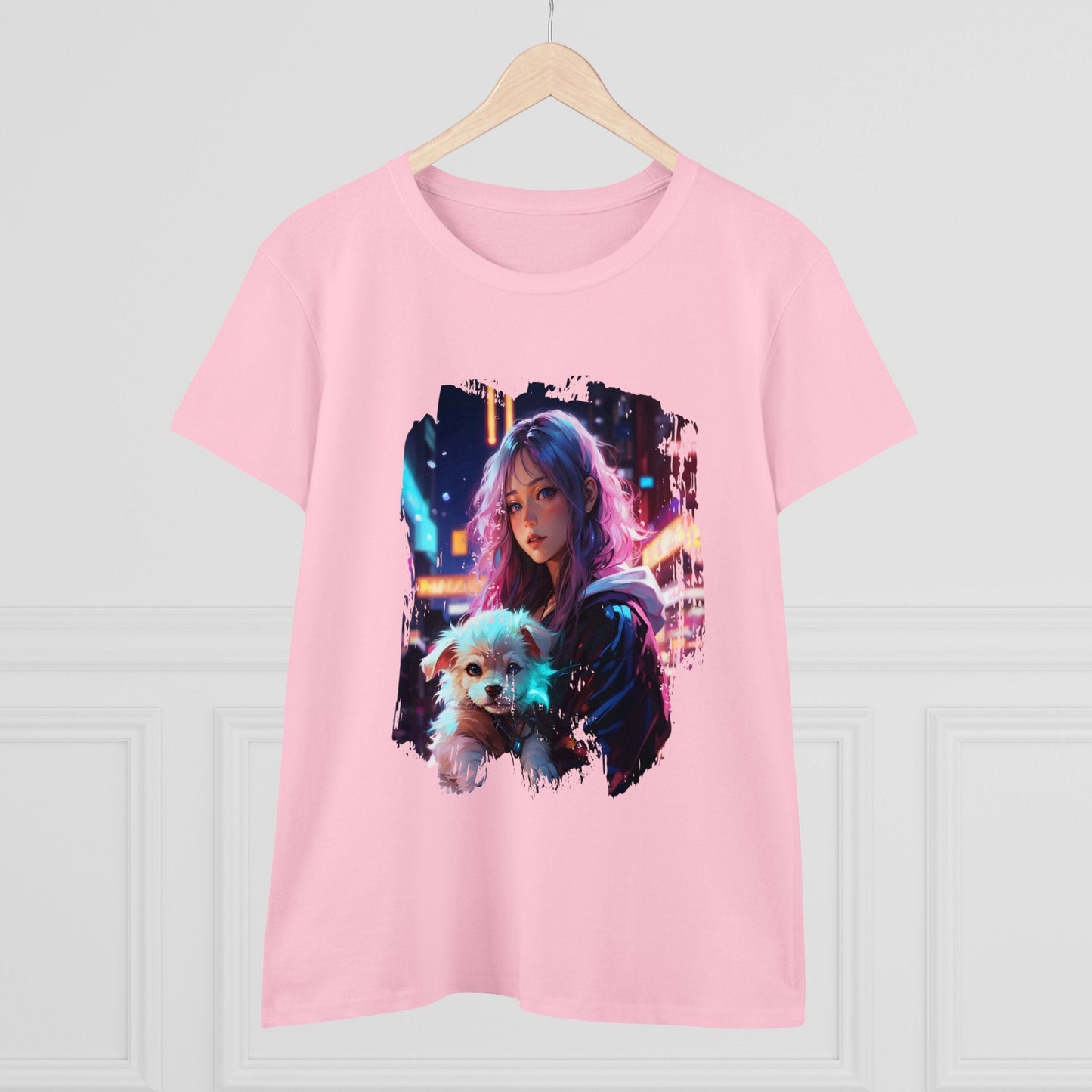 Anime Girl and Puppy Women's Tee - LucyKay store