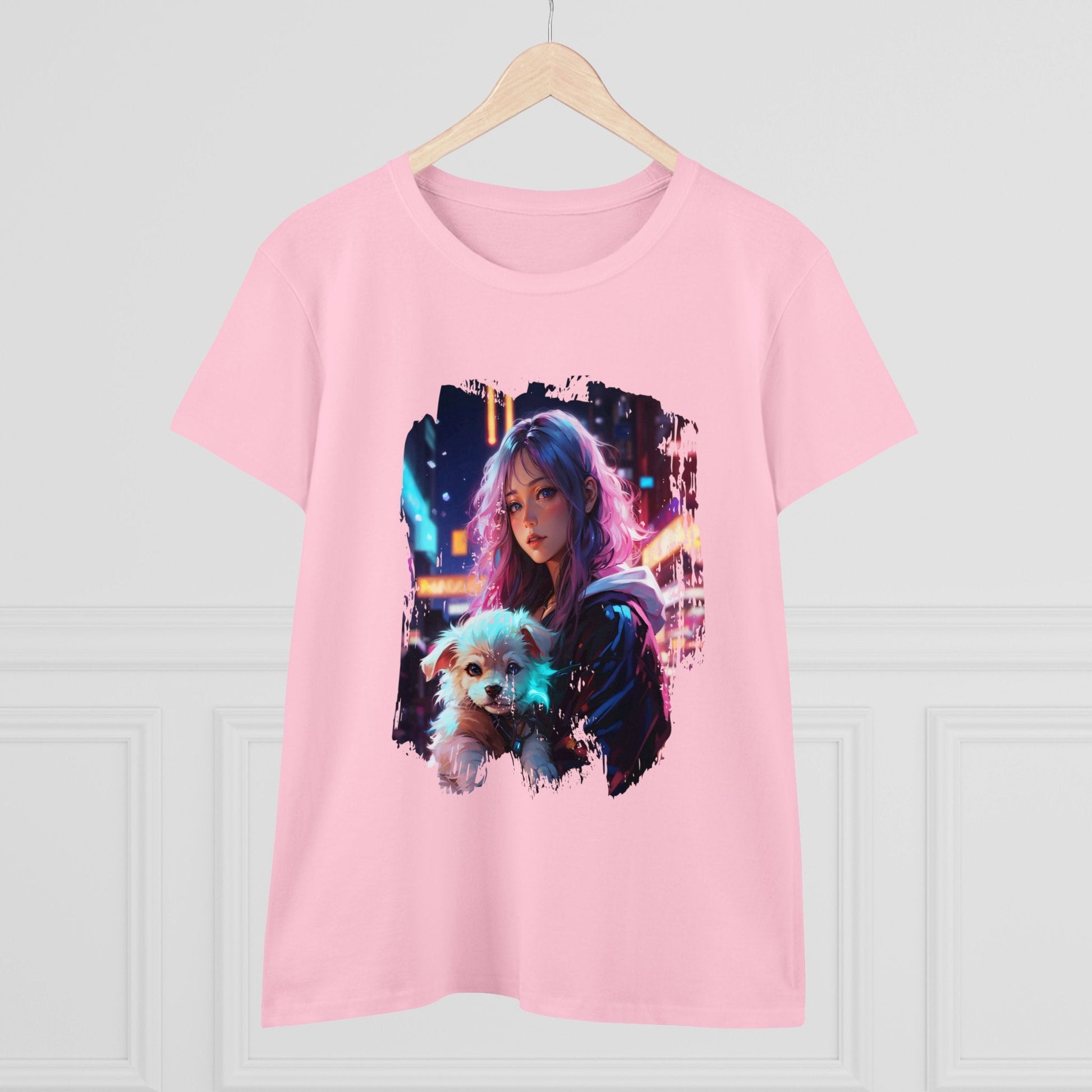 Anime Girl and Puppy Women's Tee - LucyKay store