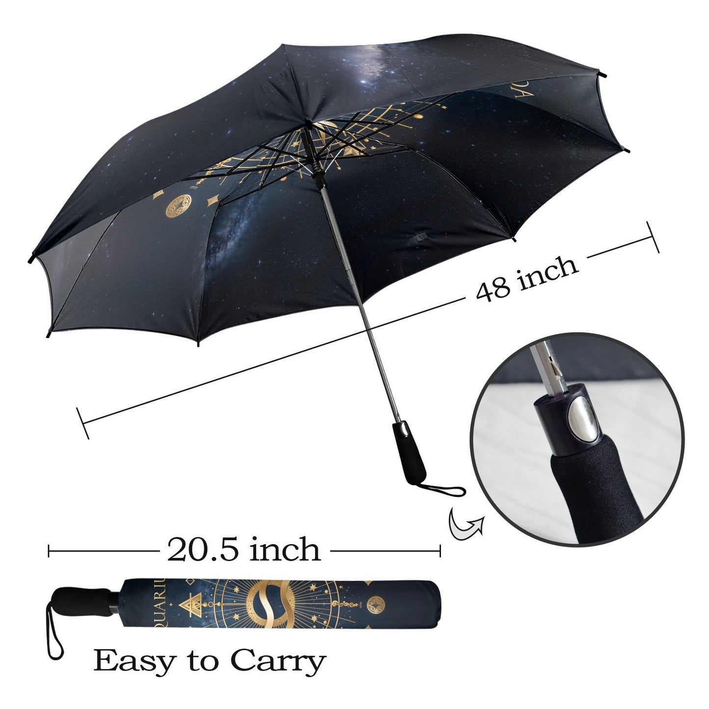 Aquarius Zodiac Umbrella - LucyKay store