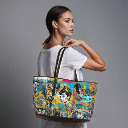 PU Leather Shoulder Bag - Audrey Hepburn - LucyKay store
