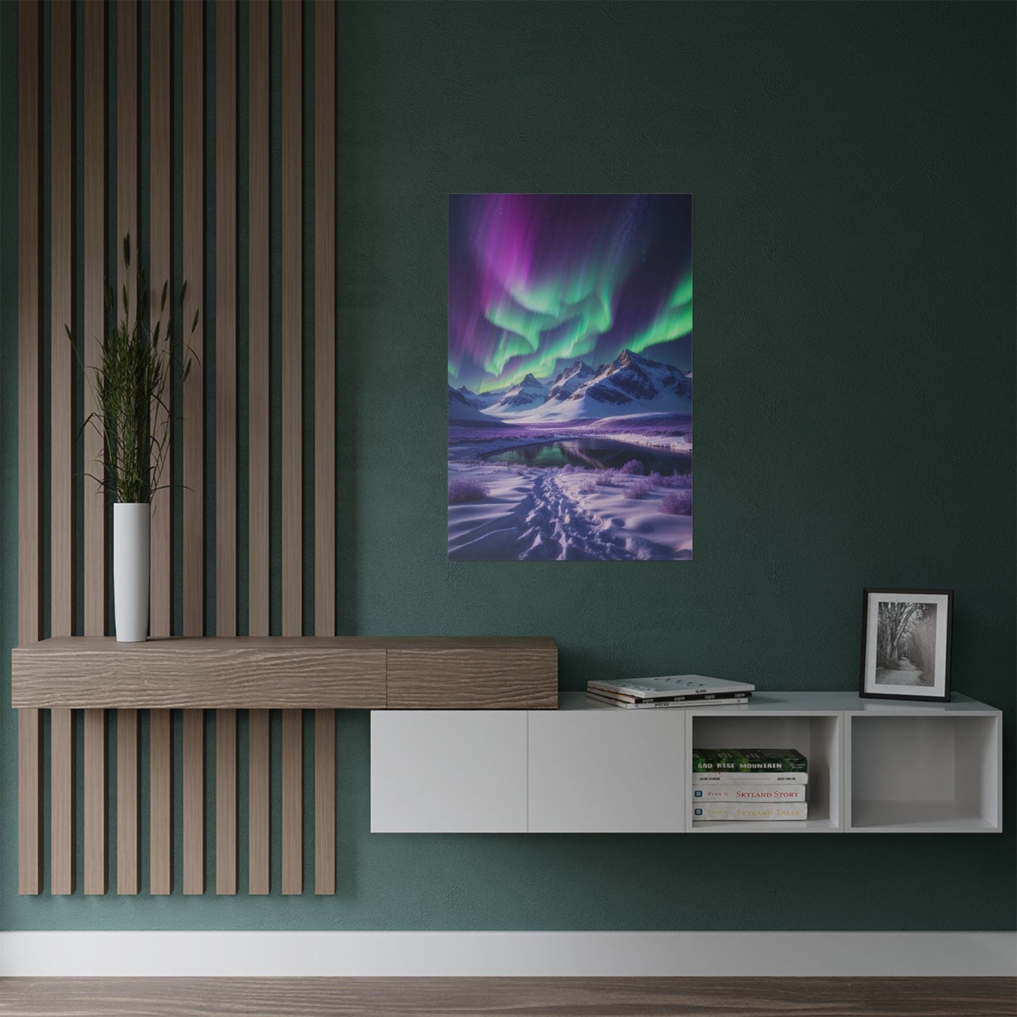 Aurora Borealis Satin Poster - Northern Lights Satin Finish Poster - LucyKay store