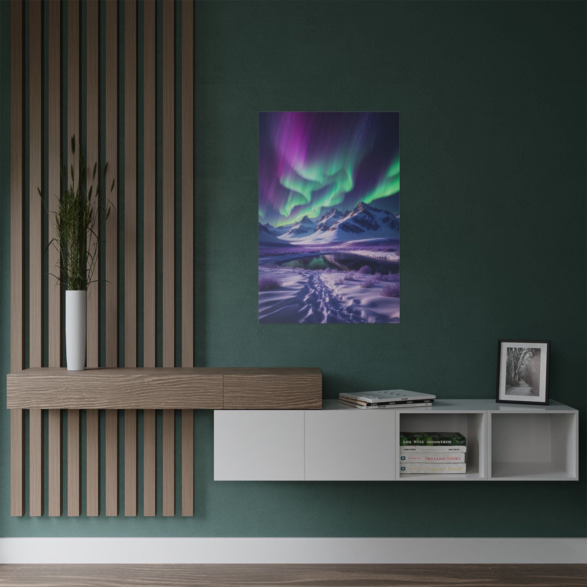 Aurora Borealis Satin Poster - Northern Lights Satin Finish Poster - LucyKay store