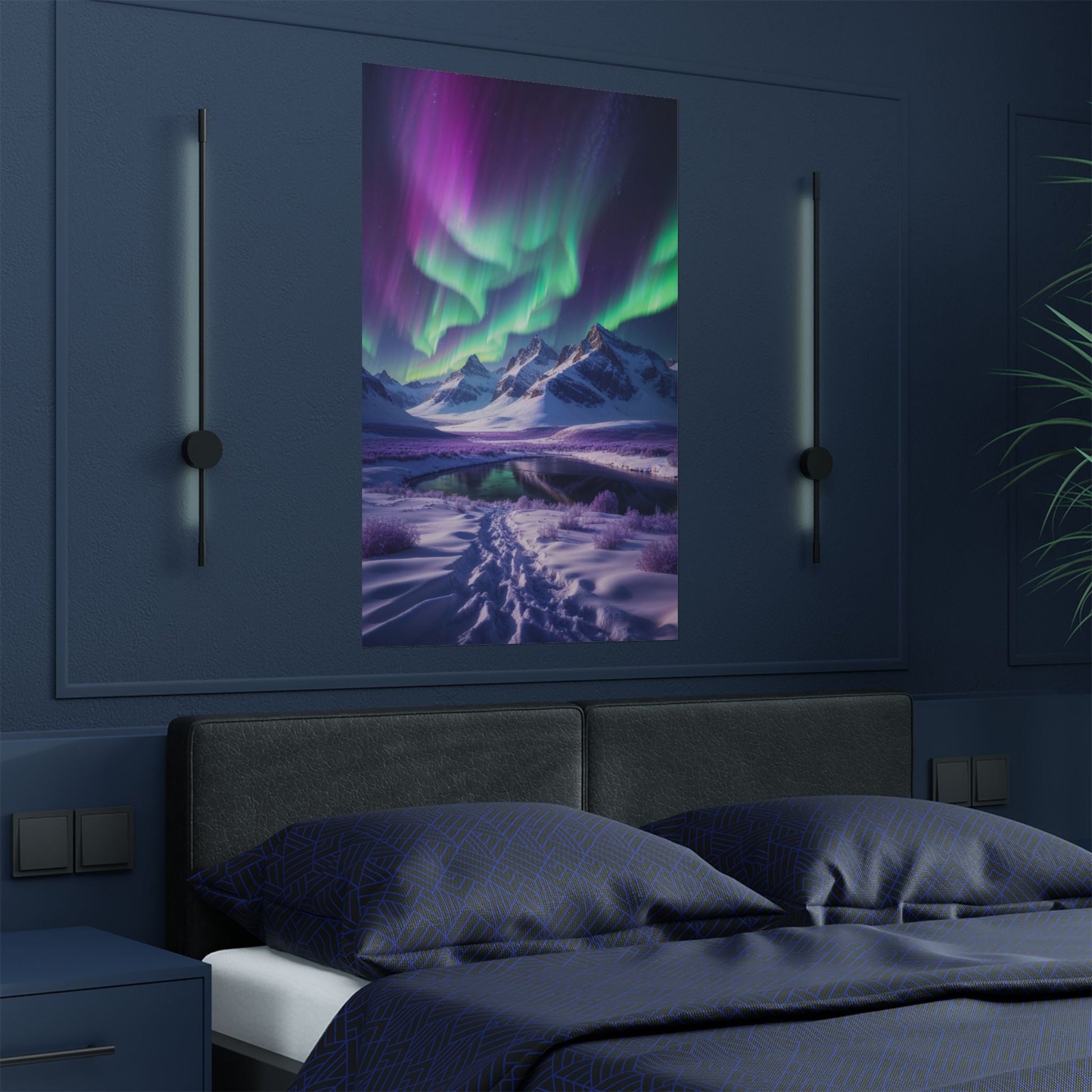 Aurora Borealis Satin Poster - Northern Lights Satin Finish Poster - LucyKay store
