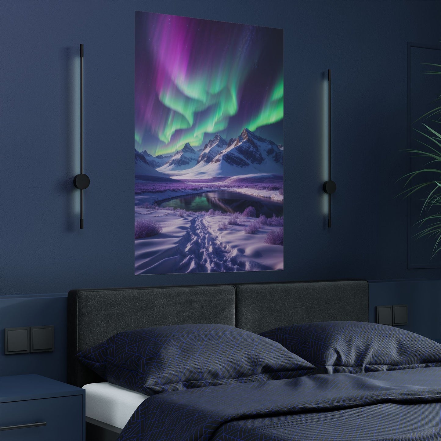 Aurora Borealis Satin Poster - Northern Lights Satin Finish Poster - LucyKay store