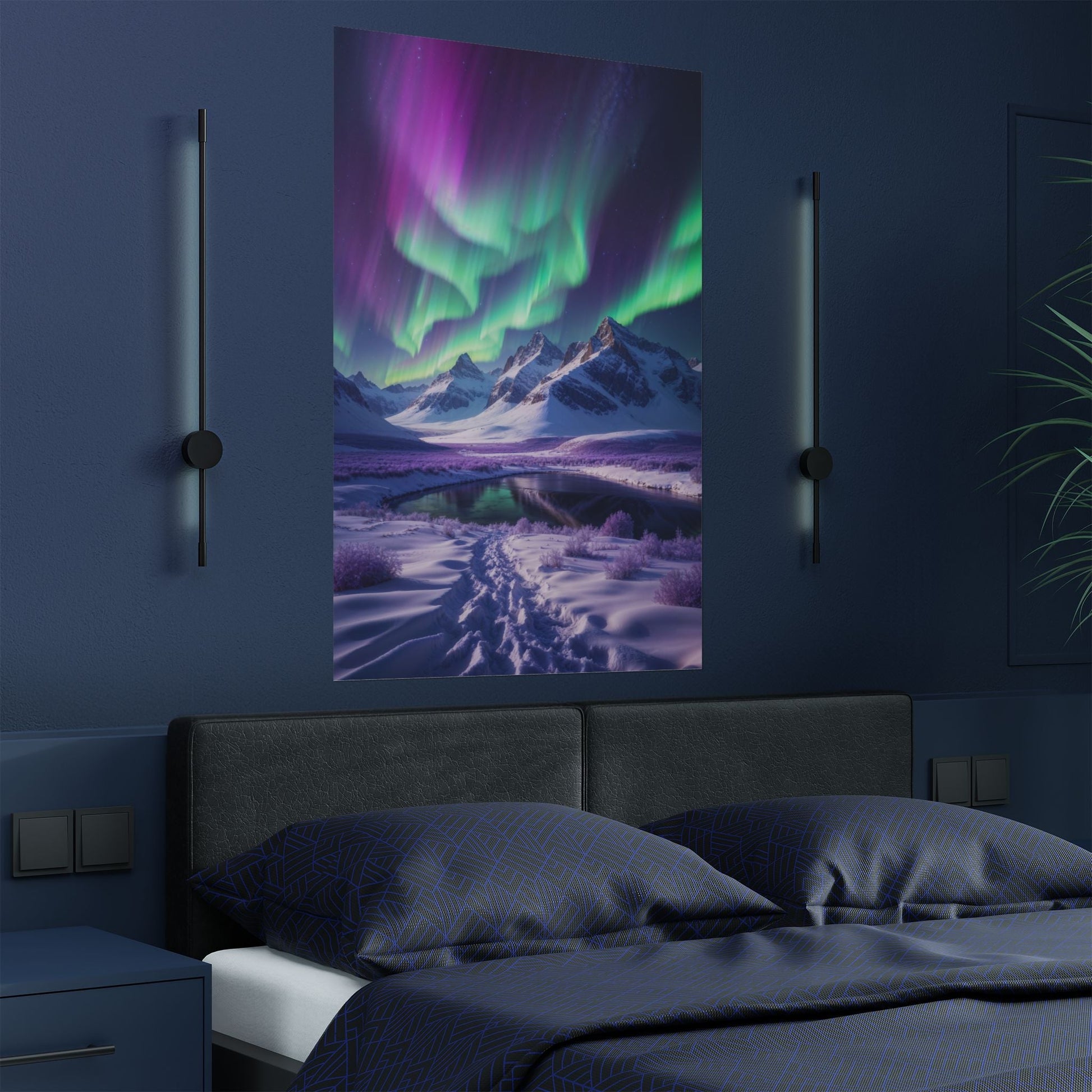 Aurora Borealis Satin Poster - Northern Lights Satin Finish Poster - LucyKay store