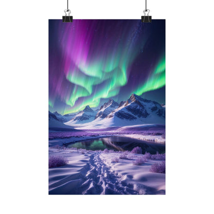 Aurora Borealis Satin Poster - Northern Lights Satin Finish Poster - LucyKay store