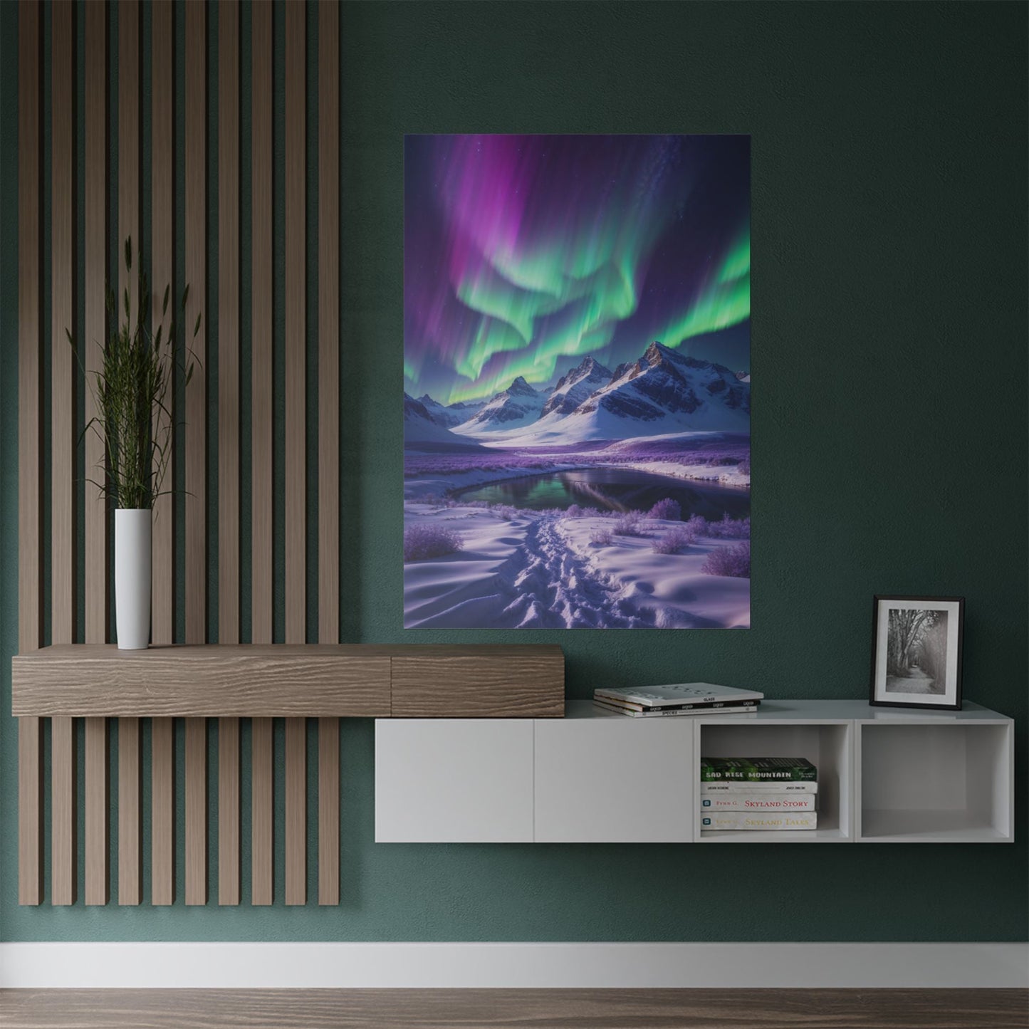 Aurora Borealis Satin Poster - Northern Lights Satin Finish Poster - LucyKay store