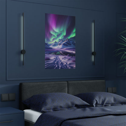 Aurora Borealis Satin Poster - Northern Lights Satin Finish Poster - LucyKay store