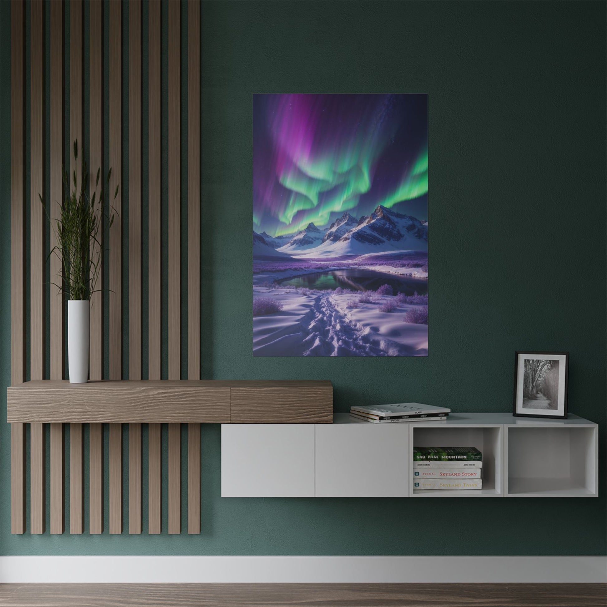 Aurora Borealis Satin Poster - Northern Lights Satin Finish Poster - LucyKay store
