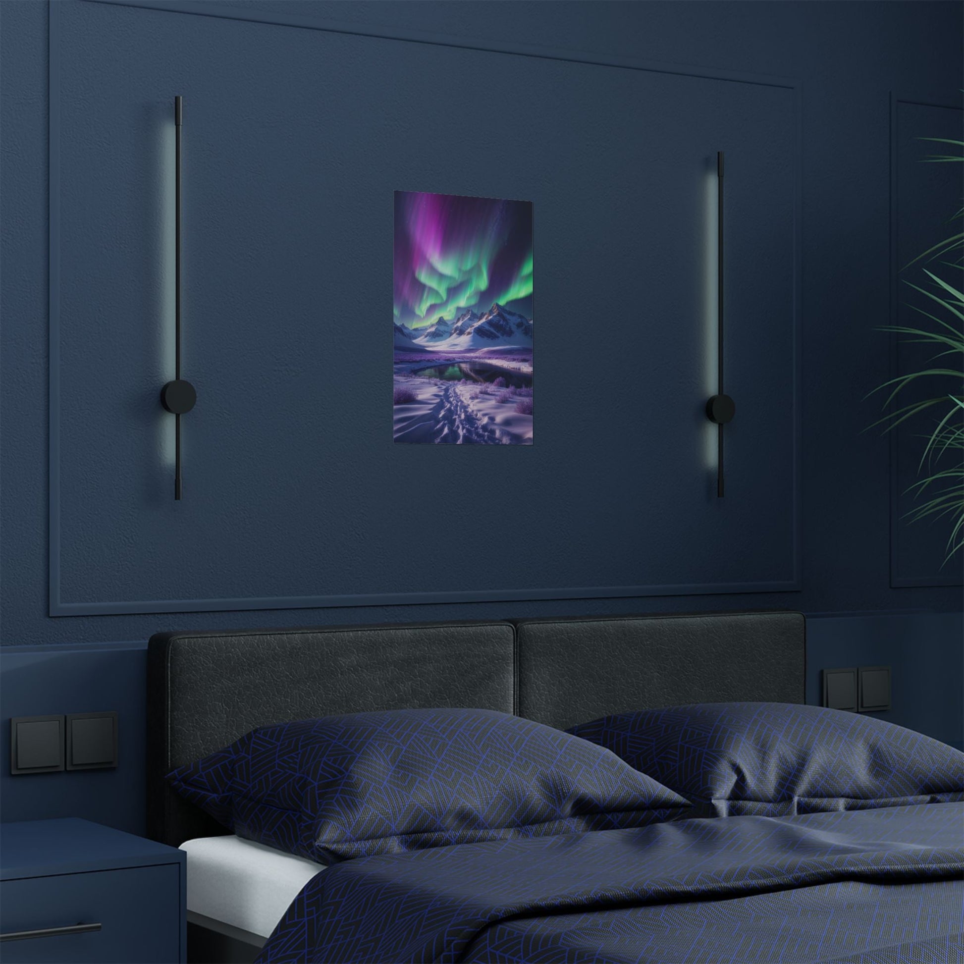 Aurora Borealis Satin Poster - Northern Lights Satin Finish Poster - LucyKay store