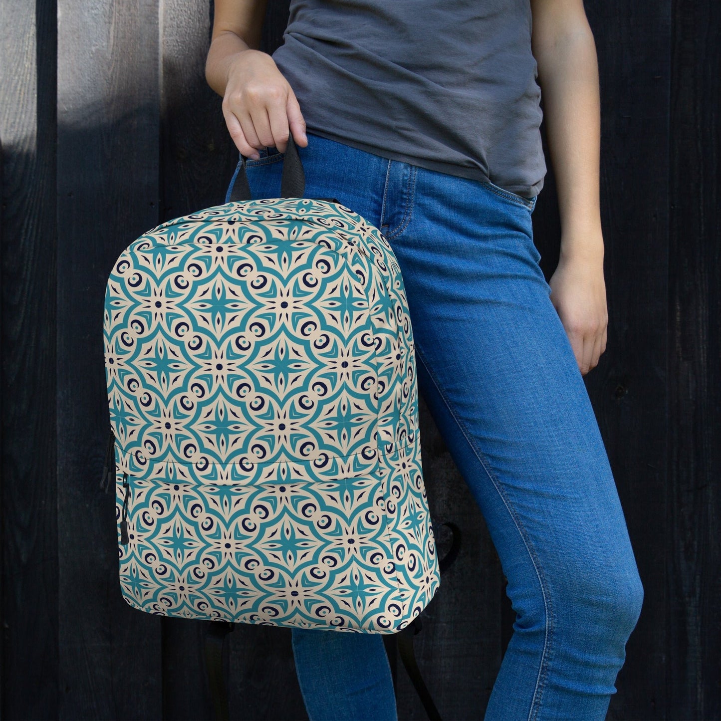 Backpack - Vintage Mosaic Pattern - LucyKay store