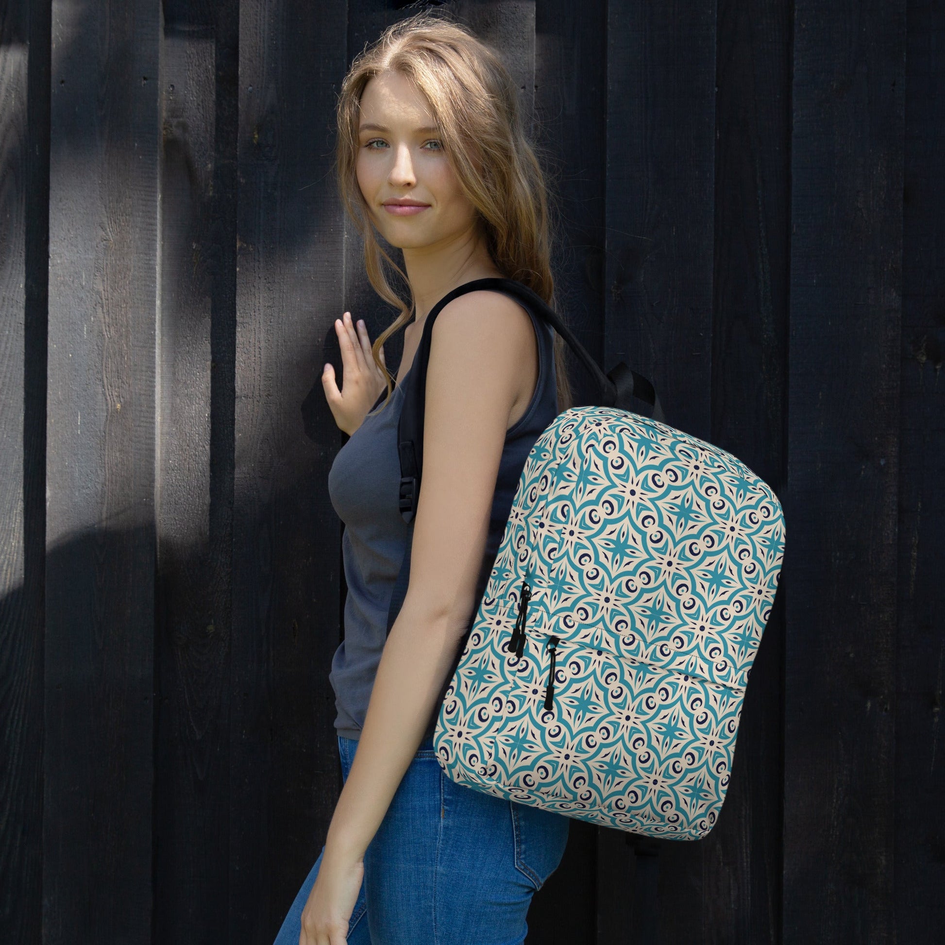 Backpack - Vintage Mosaic Pattern - LucyKay store