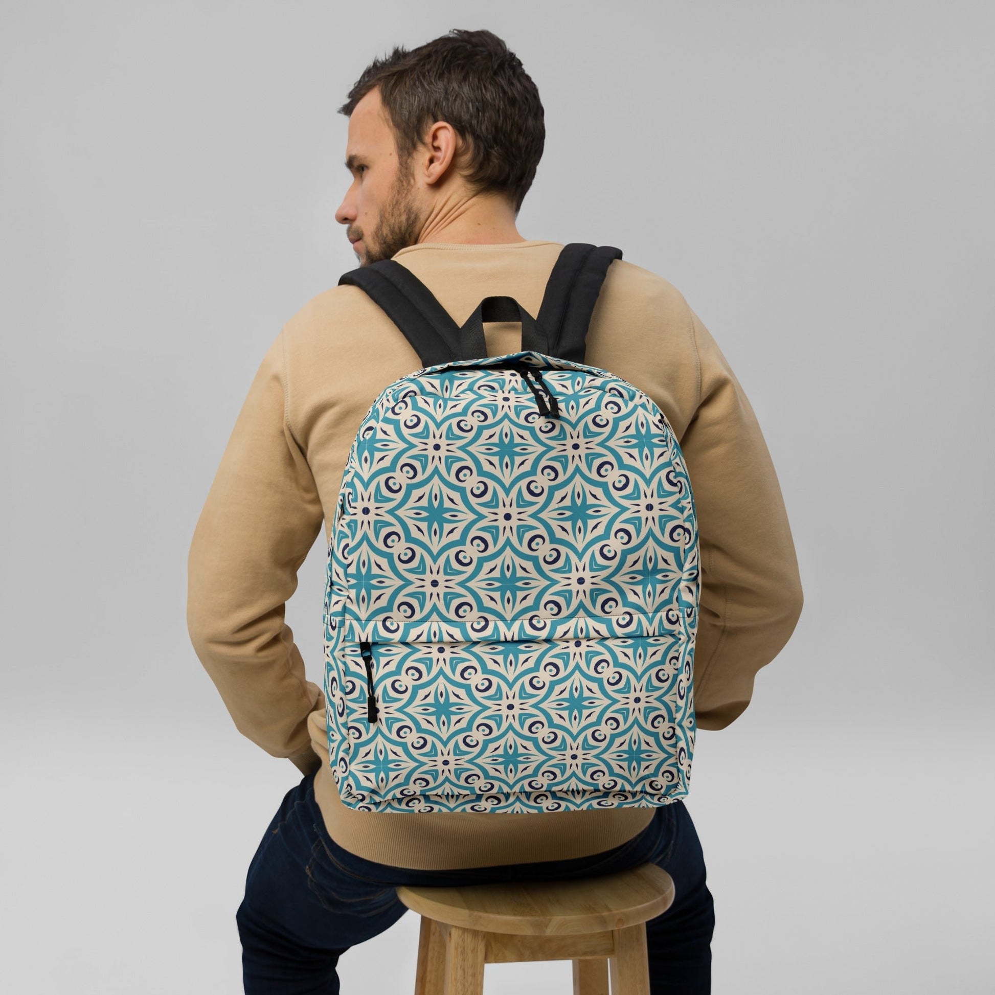 Backpack - Vintage Mosaic Pattern - LucyKay store