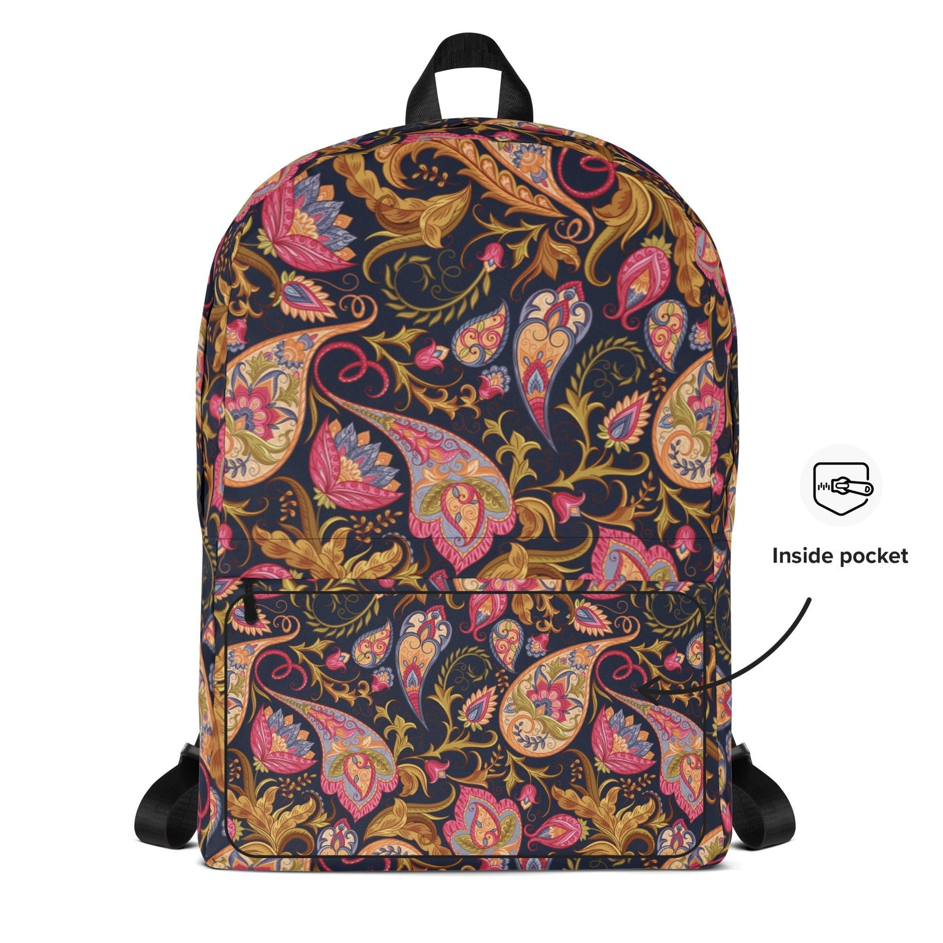 Backpack with paisley design - LucyKay store