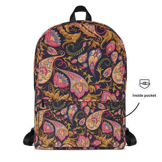 Backpack with paisley design - LucyKay store