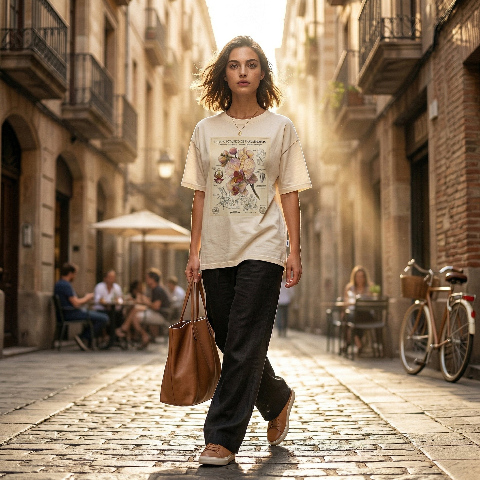 Vintage Botanical Orchid T-Shirt | Floral Graphic Tee - LucyKay store