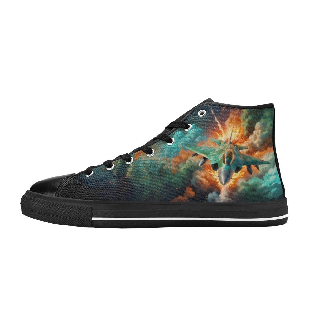 Fighter Jet High - Top Canvas Shoes for Big Kids! - LucyKay store