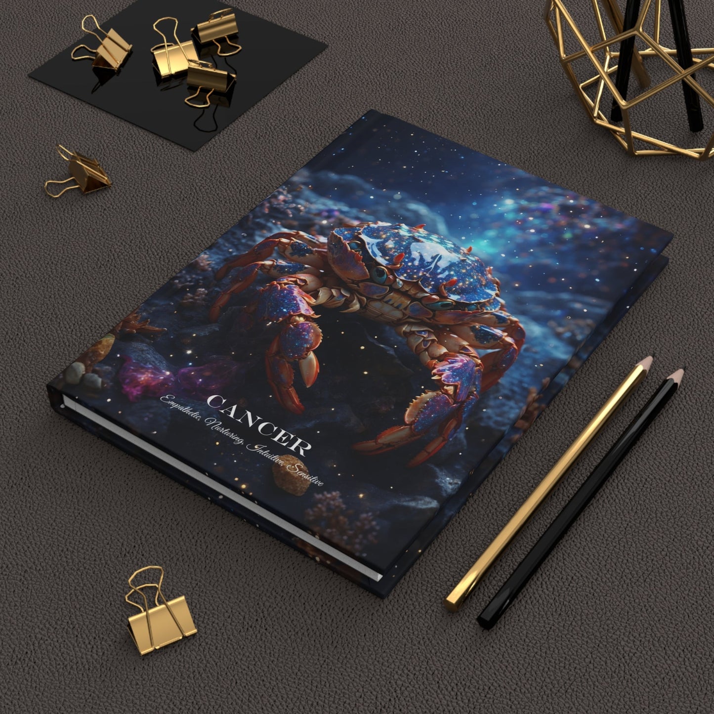 Cancer Zodiac Sign Hardcover Journal - A5 Matte Astrology Diary Notebook - LucyKay store