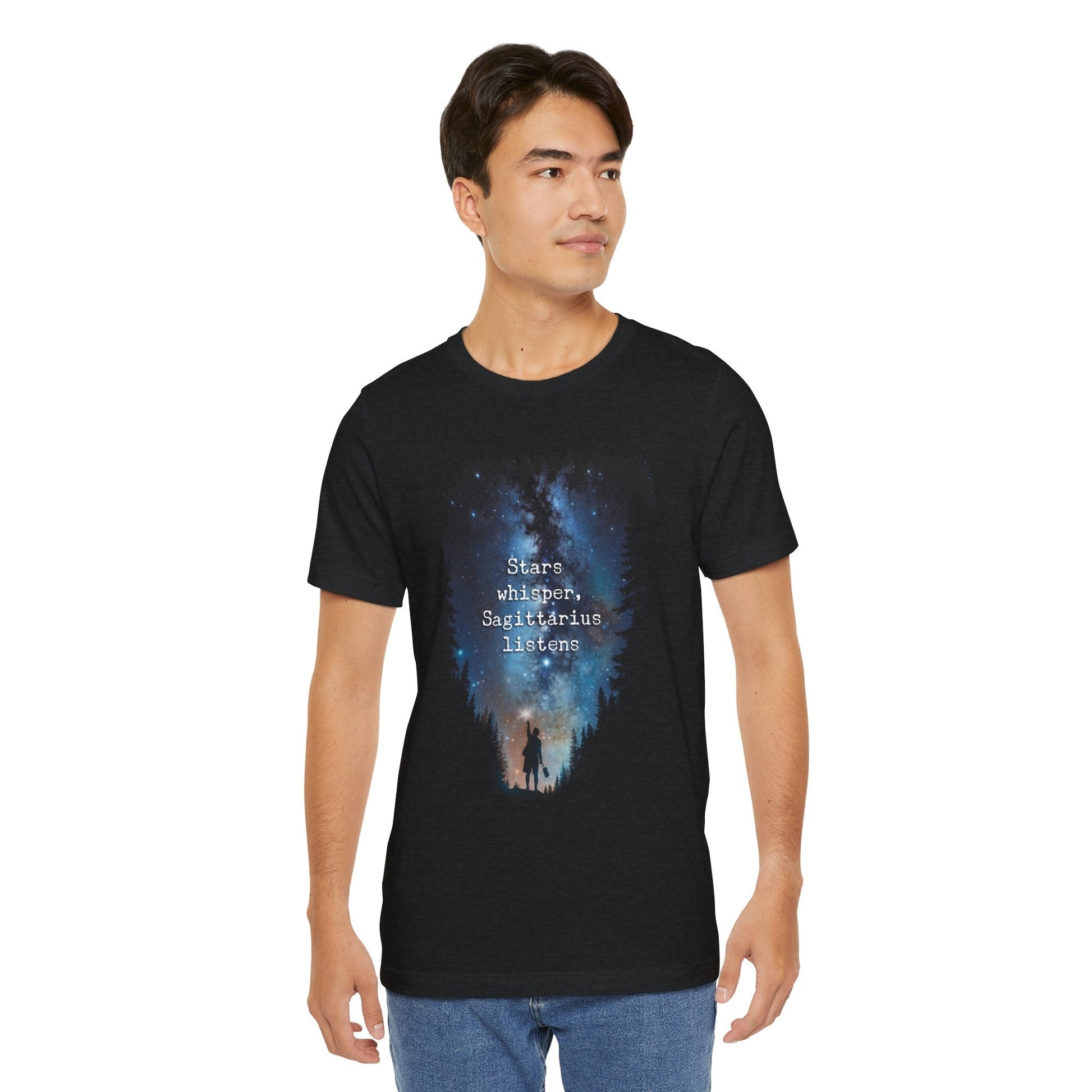 Celestial Forest Night T-Shirt - Starry Sky Graphic Tee - LucyKay store
