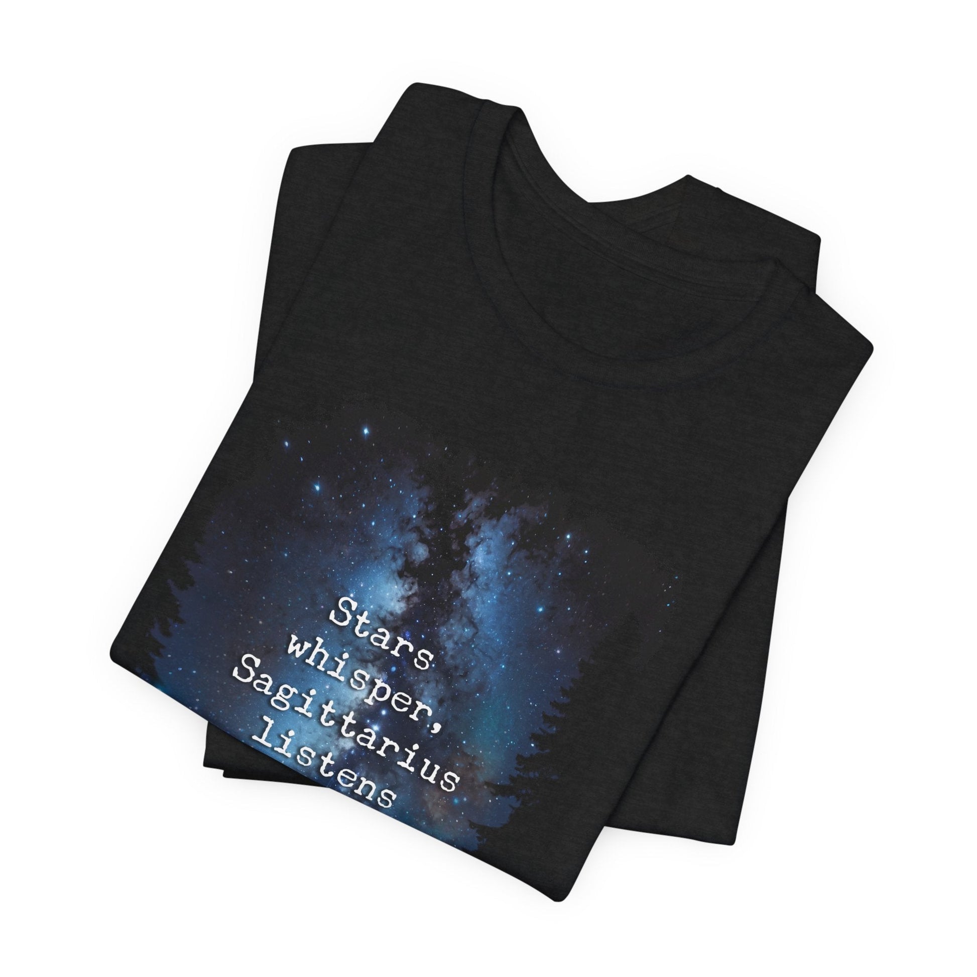 Celestial Forest Night T-Shirt - Starry Sky Graphic Tee - LucyKay store