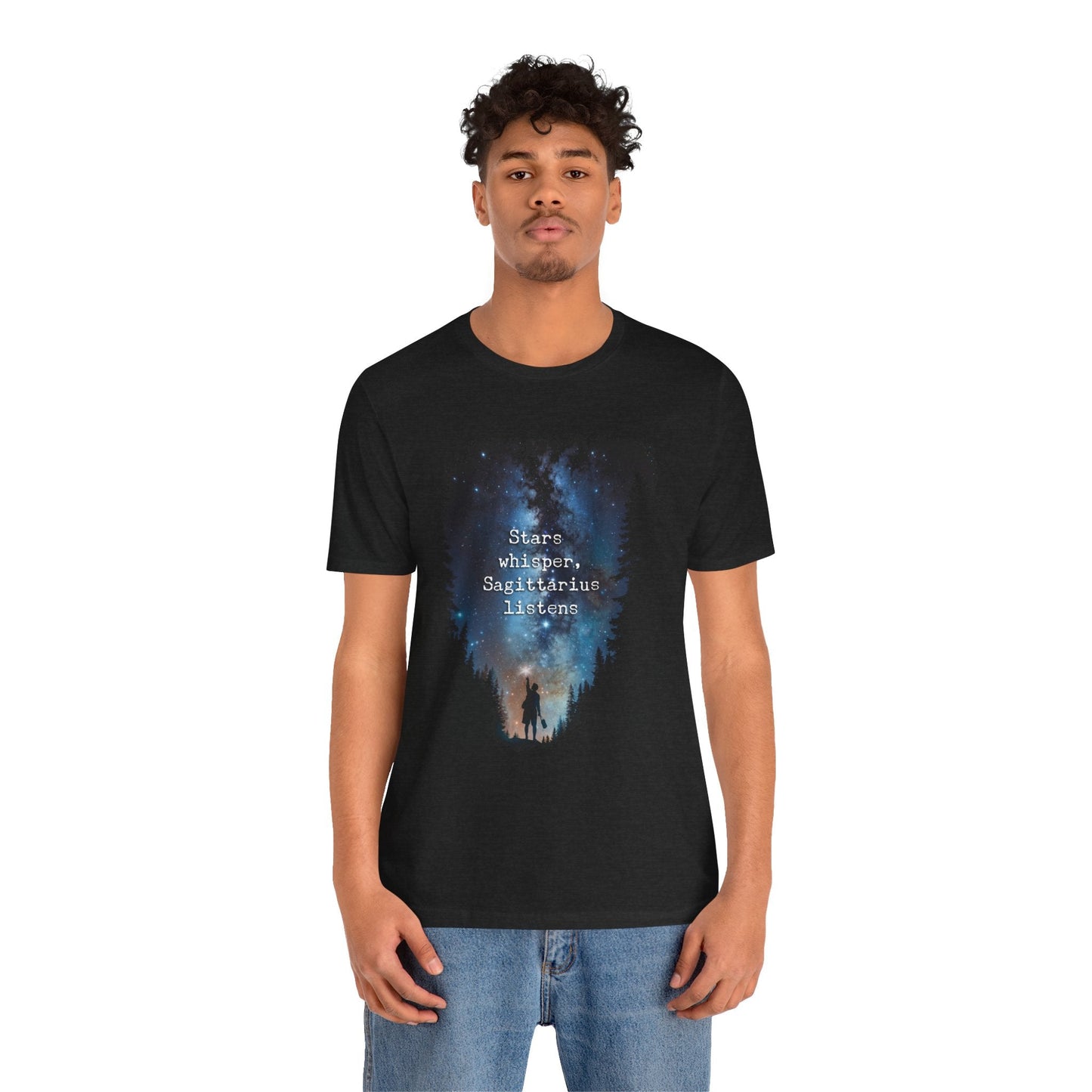 Celestial Forest Night T-Shirt - Starry Sky Graphic Tee - LucyKay store
