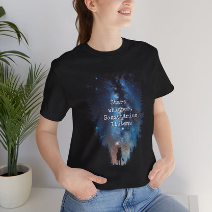 Celestial Forest Night T-Shirt - Starry Sky Graphic Tee - LucyKay store