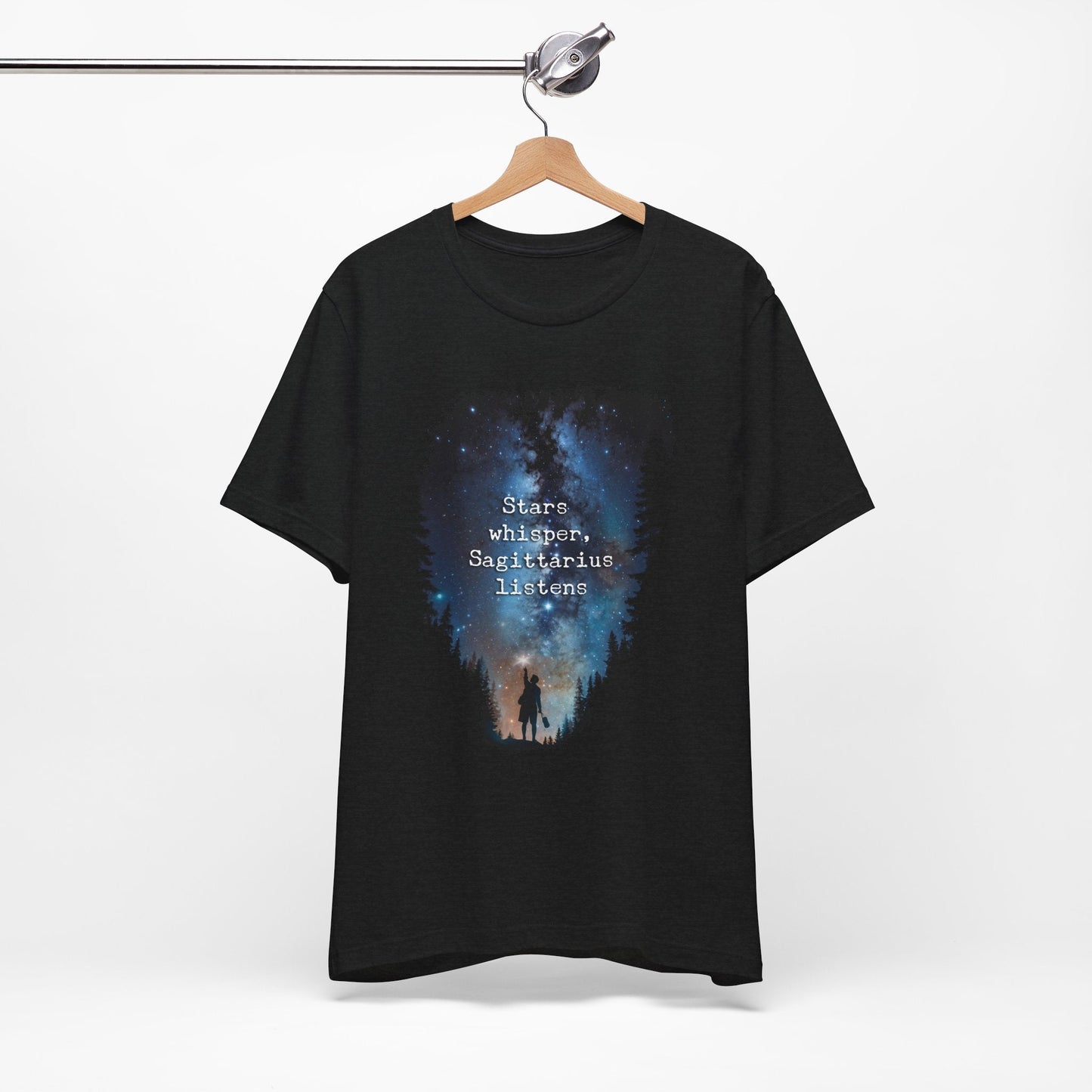 Celestial Forest Night T-Shirt - Starry Sky Graphic Tee - LucyKay store