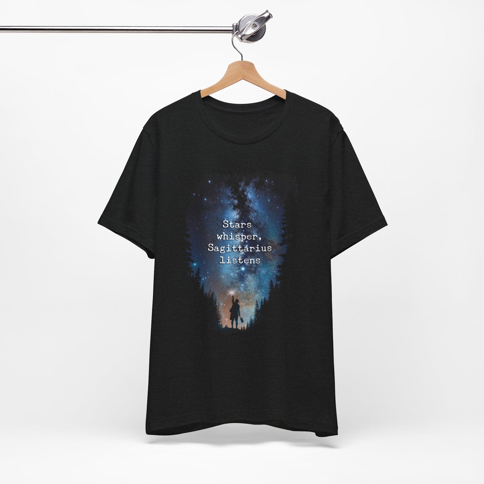 Celestial Forest Night T-Shirt - Starry Sky Graphic Tee - LucyKay store