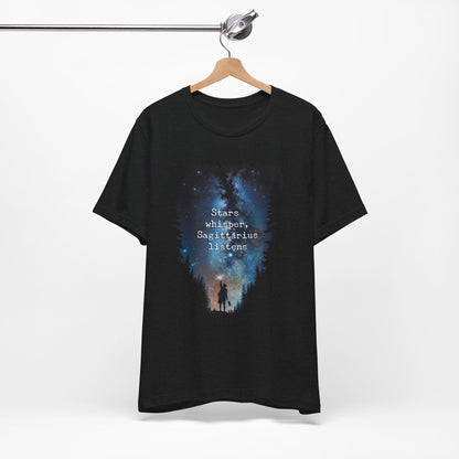 Celestial Forest Night T-Shirt - Starry Sky Graphic Tee - LucyKay store