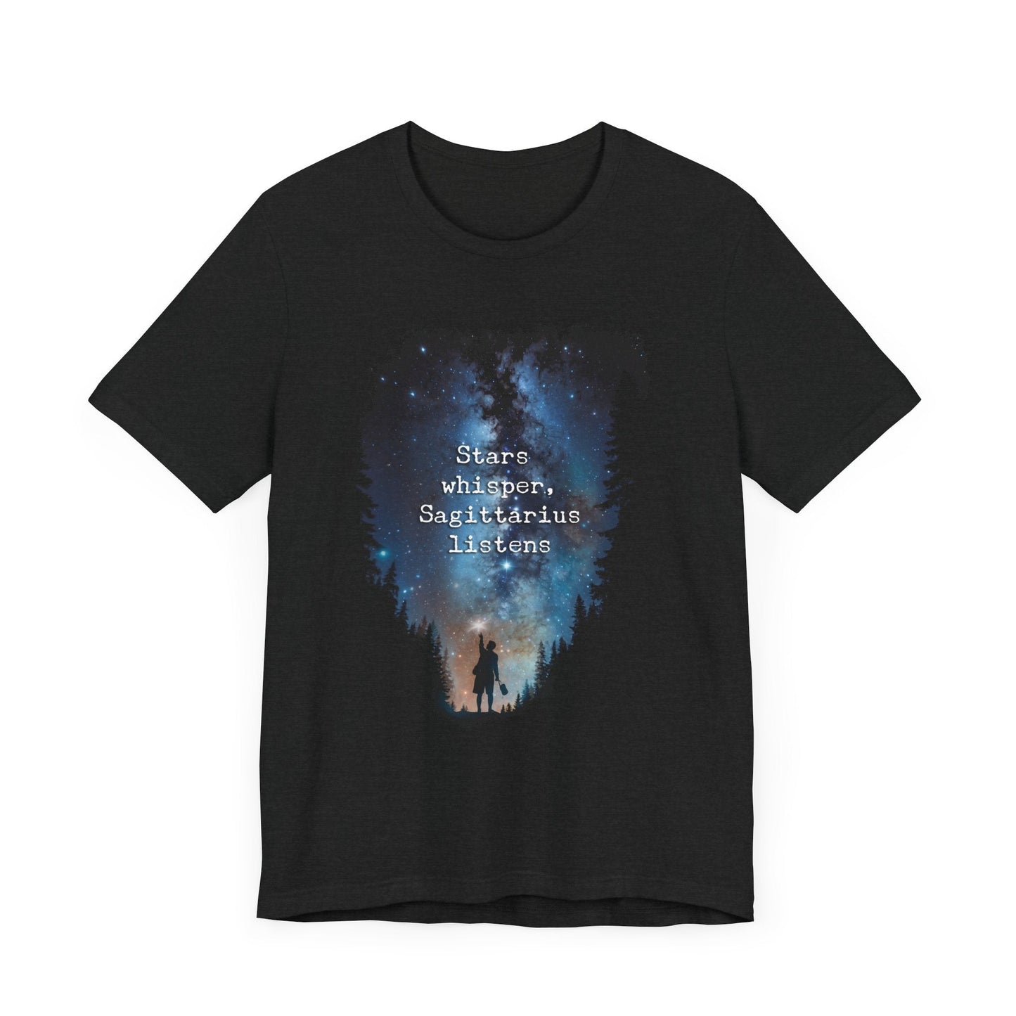 Celestial Forest Night T-Shirt - Starry Sky Graphic Tee - LucyKay store