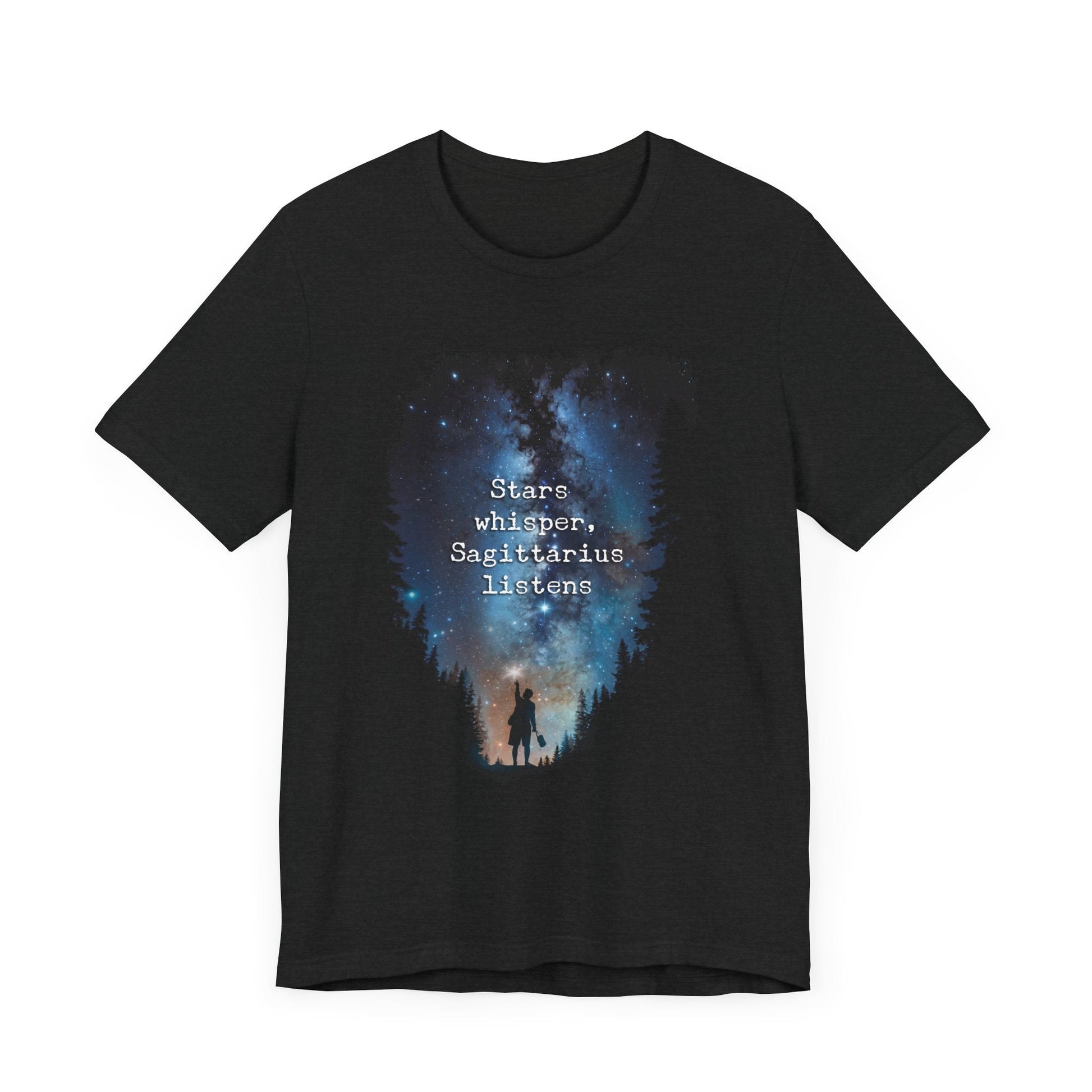 Celestial Forest Night T-Shirt - Starry Sky Graphic Tee - LucyKay store