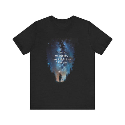 Celestial Forest Night T-Shirt - Starry Sky Graphic Tee - LucyKay store