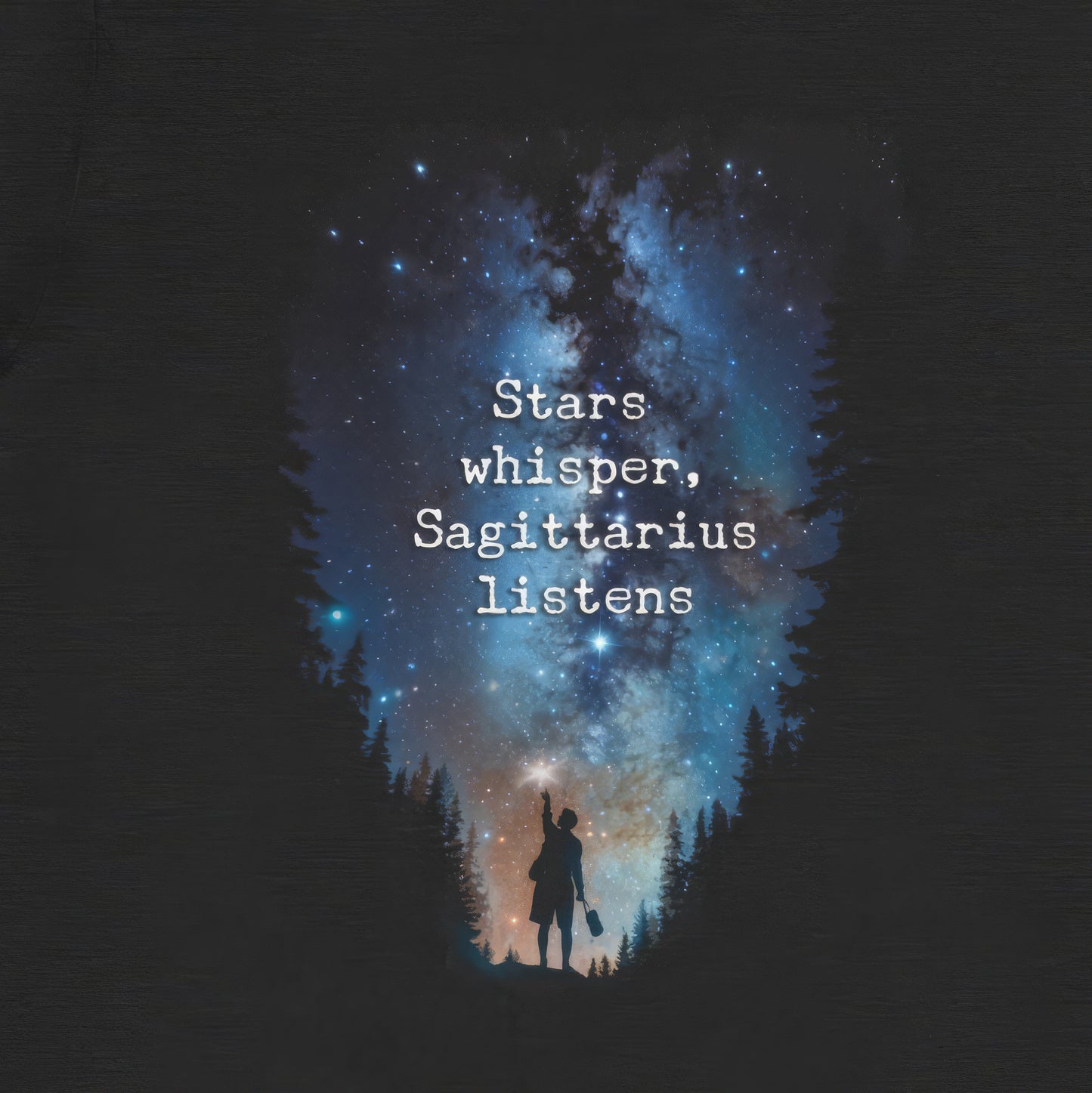 Celestial Forest Night T-Shirt - Starry Sky Graphic Tee - LucyKay store